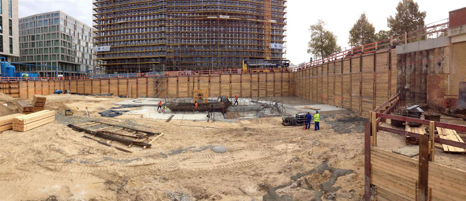 Baufeld bei Übergabe der 1. Teilfläche